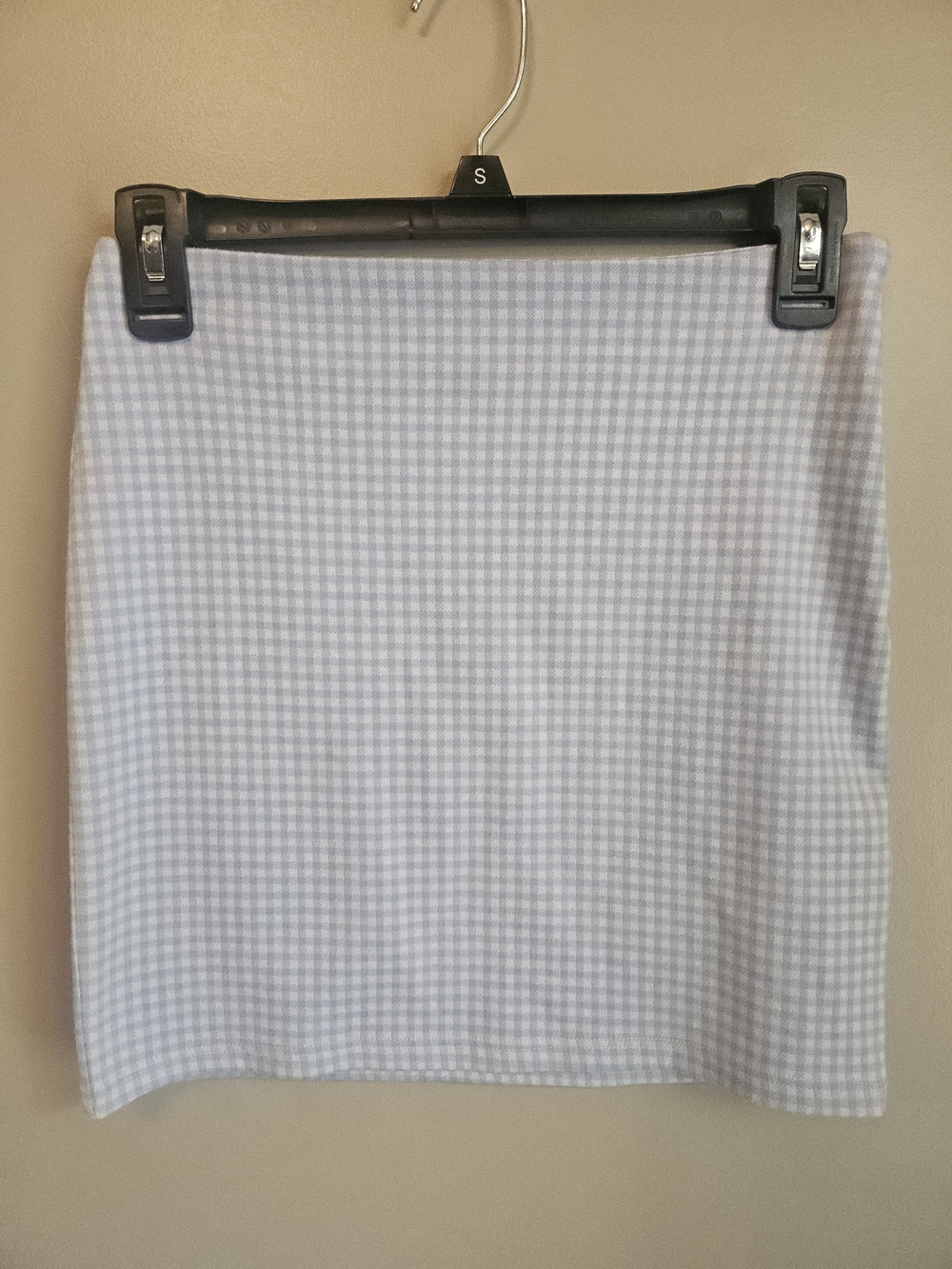 Forever 21 Light Blue Gingham Mini Skirt